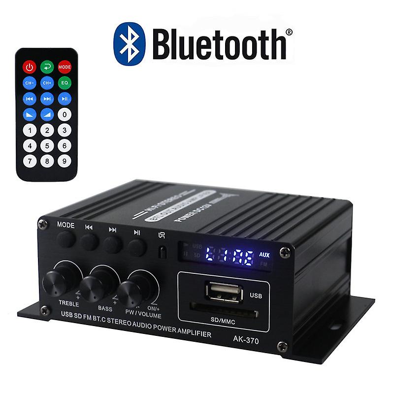 AK-370 Amplifier Bluetooth Car Home 12V Power Amplifier