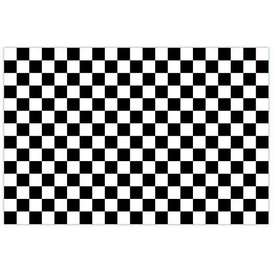 Floor Mat Retro Comfortable Rectangle Checkerboard Pattern Bedside Carpet for Bedroom