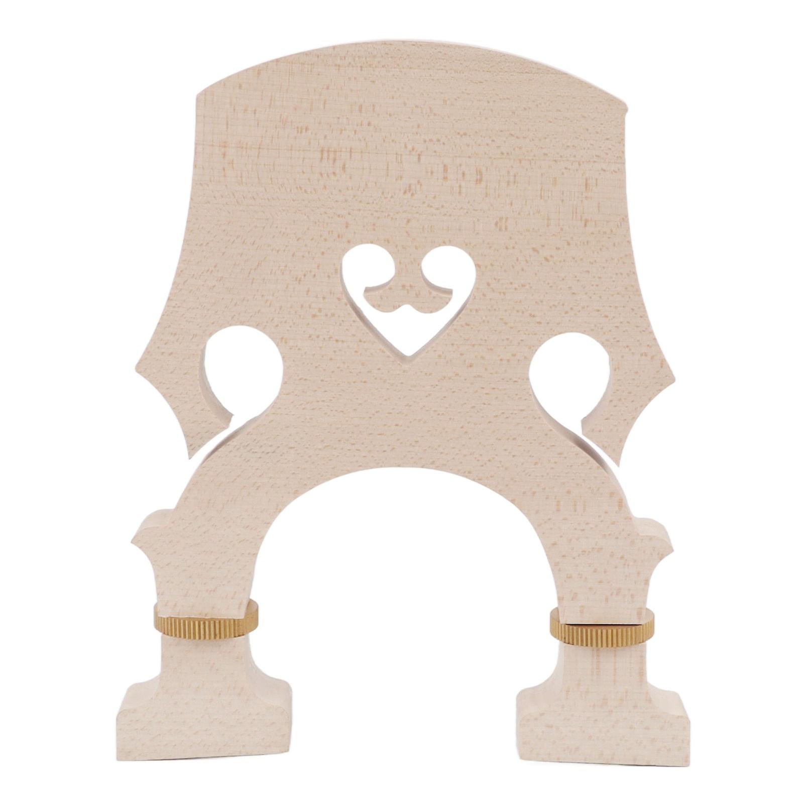 1/4 Violin Bridge Adjustable Maple Wood with Brass Screw Double Bass Replacement Part for String Instruments