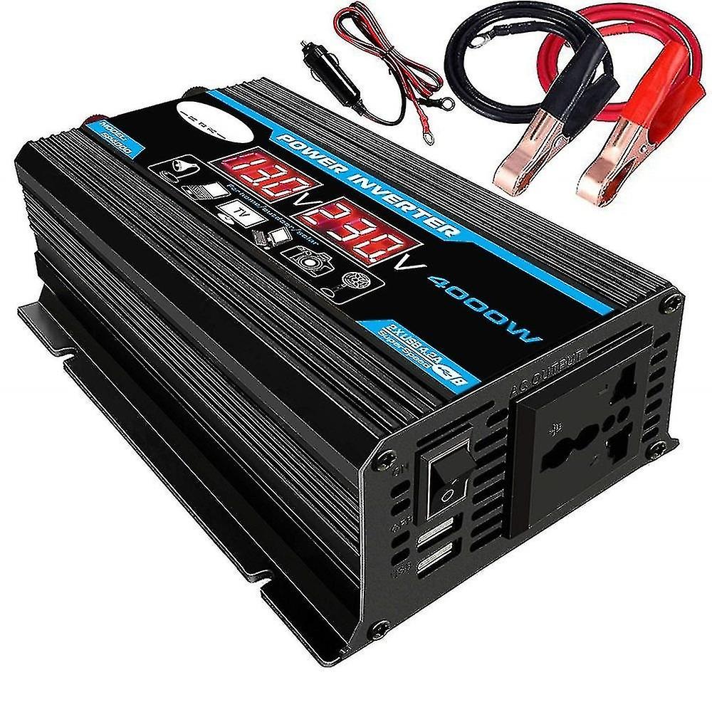 4000W Converter 12V 220V Pure Sine Wave Inverter Pure Sine Wave Transformer with Remote Control &