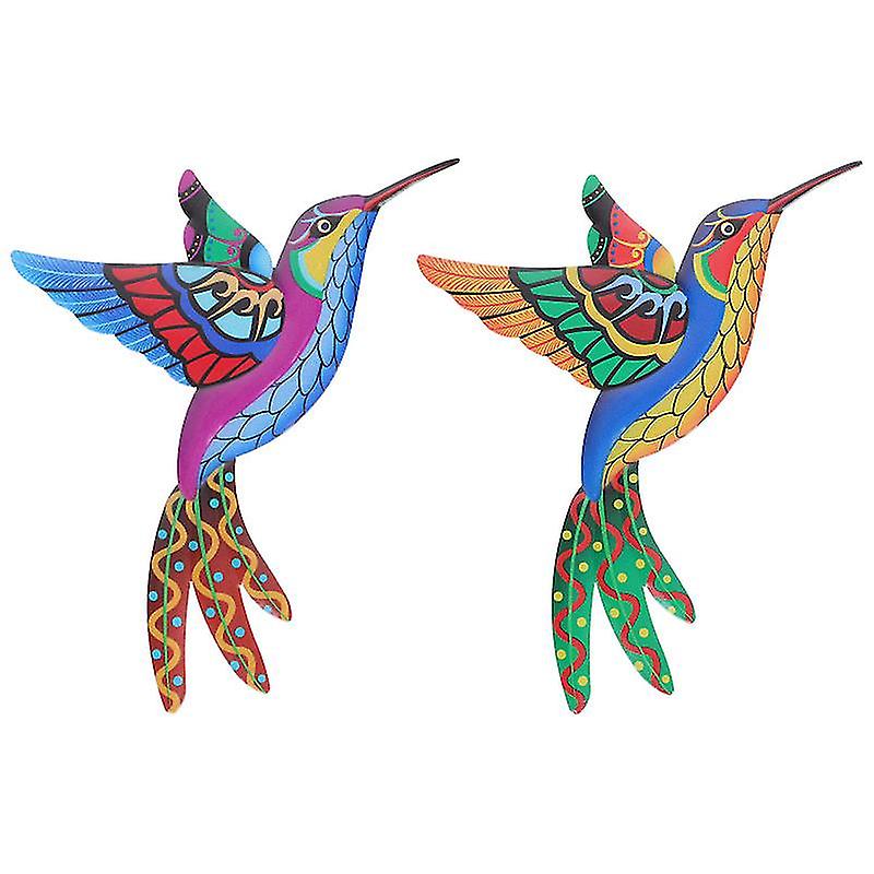 2pcs Iron Hummingbird Hanging Decor