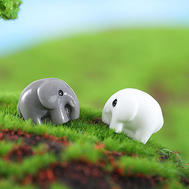 20pcs פיל בעלי חיים מודל זוג פילים קטנים פסל פסלון מיקרו מלאכת יד קישוט מיניאטורי עשה זאת בעצמך חדר ביתי עיצוב גן