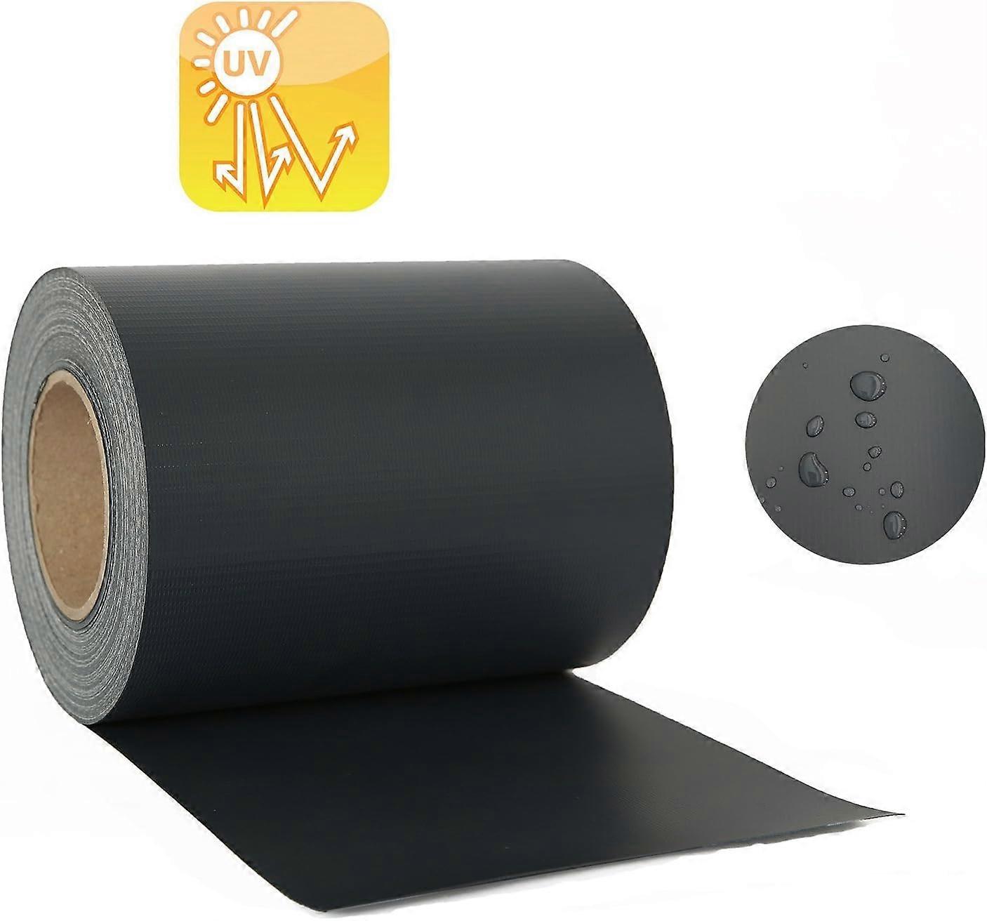 فيلم الخصوصية PVC شرائط الخصوصية سياج خصوصية الحديقة مع 20 × مشبك تثبيت 450 جم / م - سجادة قضيب مزدوج لسياج الحديقة - (19 سم * 35 م فحمي)