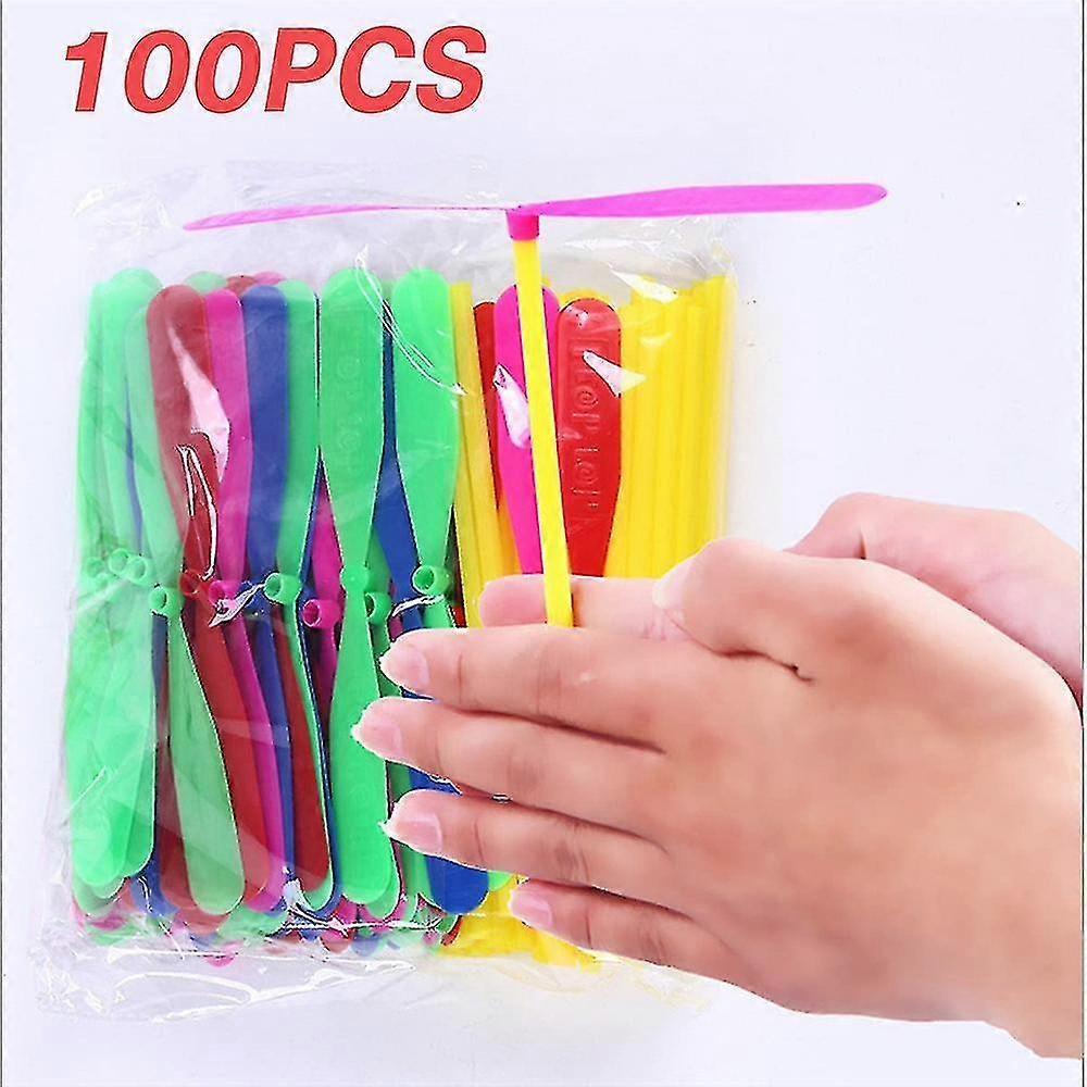 100pcs/set تحلق طائرات الهليكوبتر اللعب مجموعة، اليد هليكوبتر، حزب تفضل اللوازم لعبة في الهواء الطلق للأطفال الهدايا خارج ساحة الأنشطة اللعب