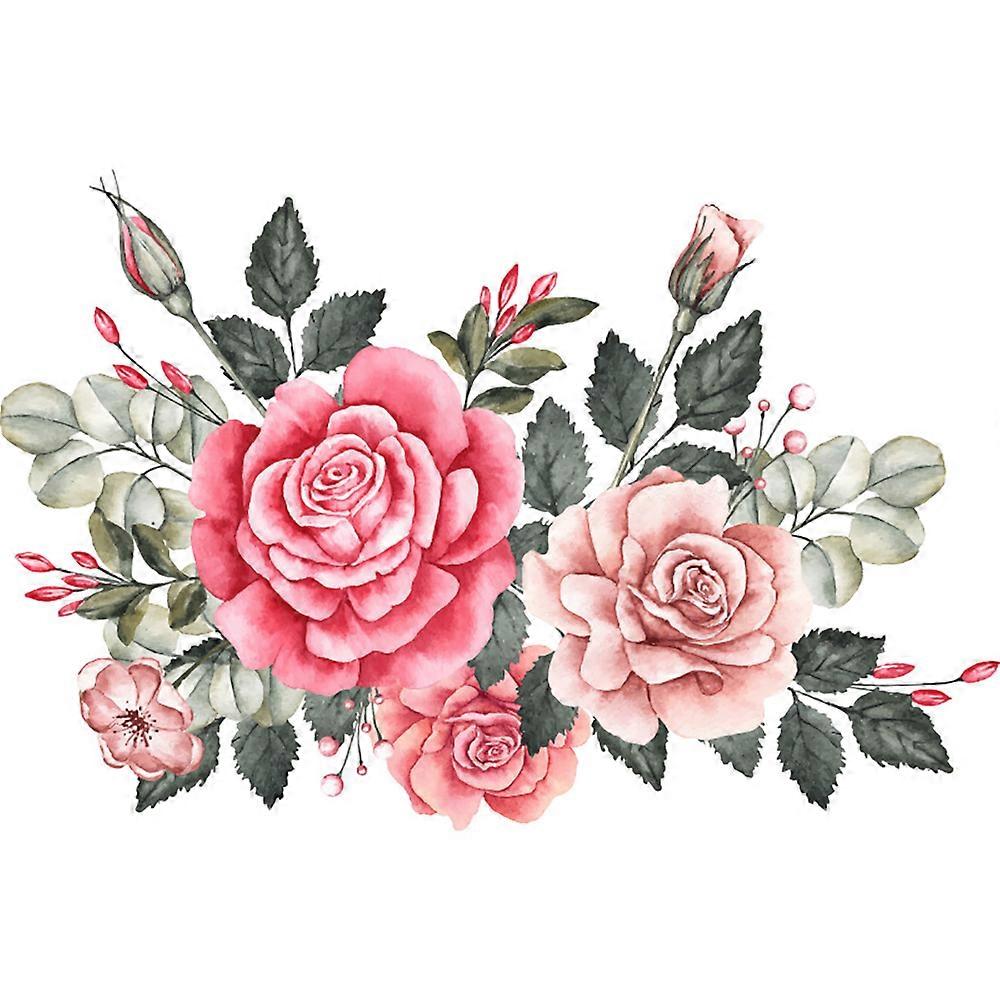 Creative Beautiful Flowers Wall Sticker Removable Wall Decor