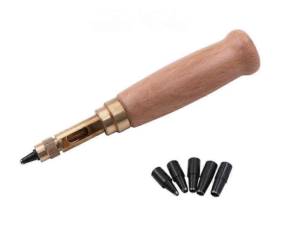 Hole Punch for Sewing Leather Paper Craft Leather for Crafts with 6 Hole Punches 1.5 mm, 2 mm, 2.5 mm, 3 mm, 3.5 mm, 4 mm Hole Diameter