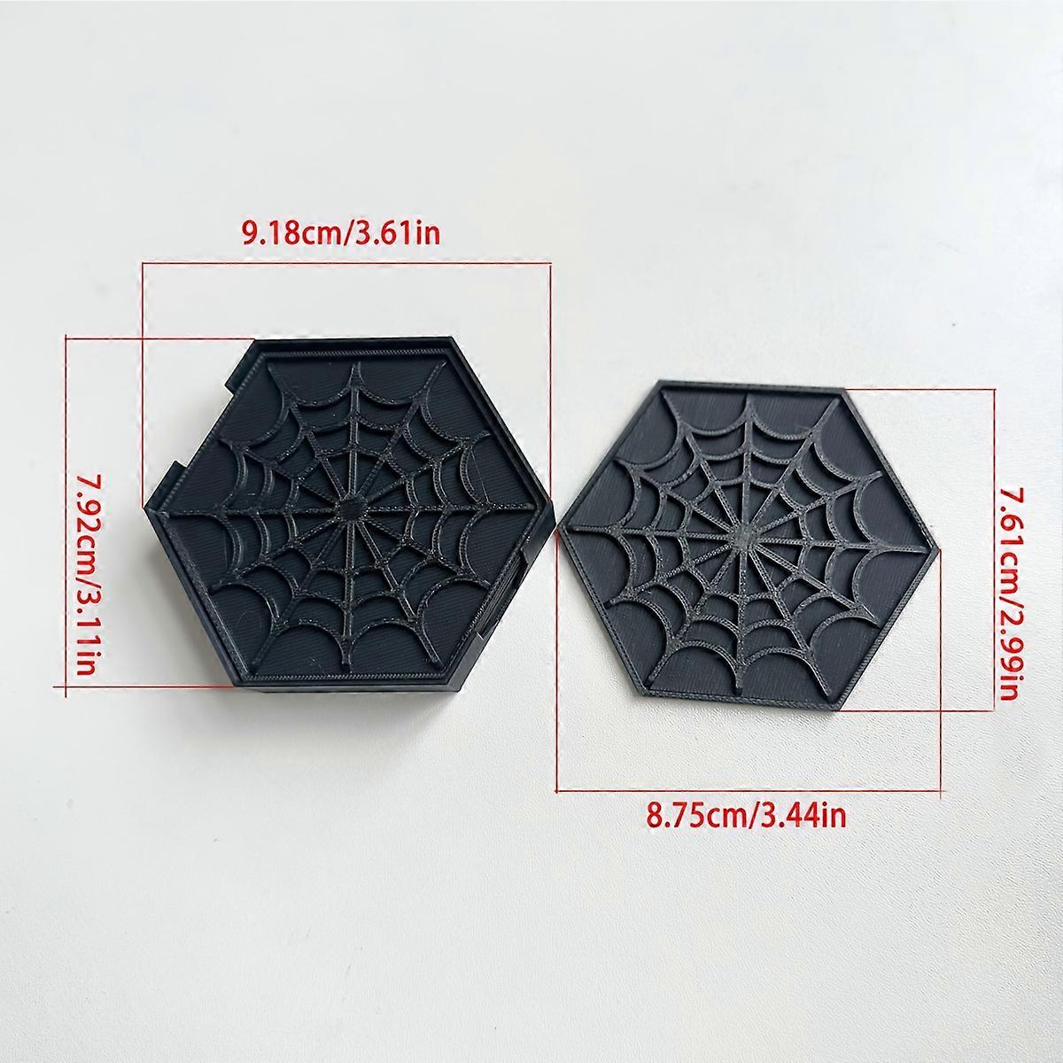 ハロウィーン&オータムハーベスト3Dプリントコースター - 絶妙なキッチンデコレーション、耐久性のあるプラスチック