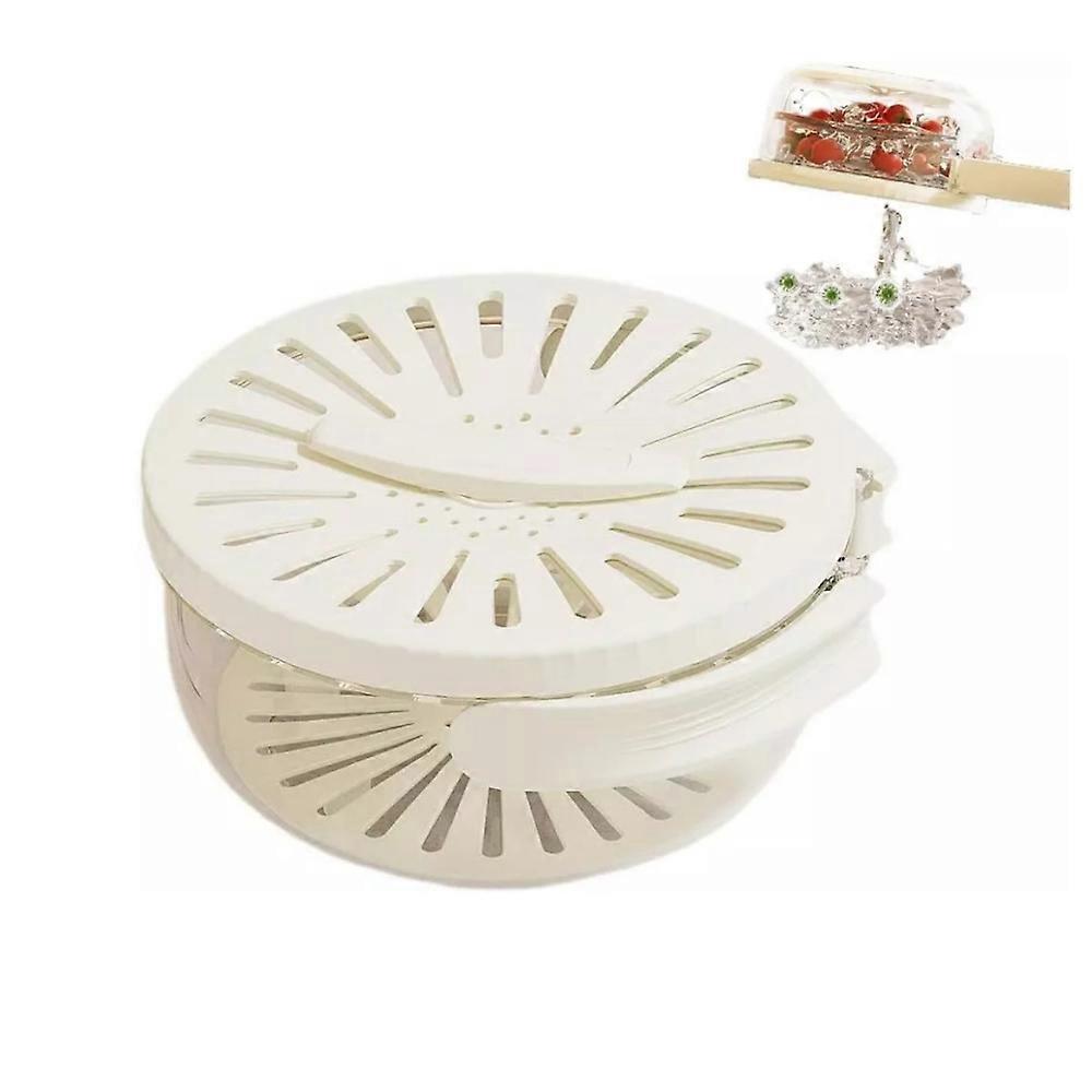 وعاء غسيل فواكه وخضروات متعدد الوظائف بمقبض قابل للطي ، 2 في 1