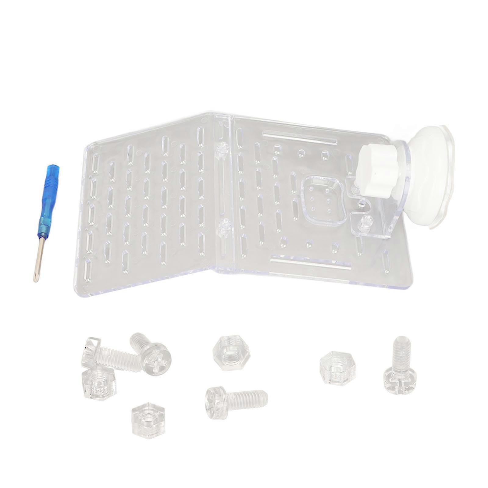 Turtle Basking Platform Ramp Design Easy to Clean Turtle Basking Dock with Food Trough for Turtles Frogs L