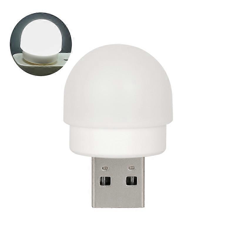 Mini LED Reading Lamp Cute Night Light USB Round Lamp Eye Protection Computer Mobile Power Lamp for Bedroom Bedside Bed