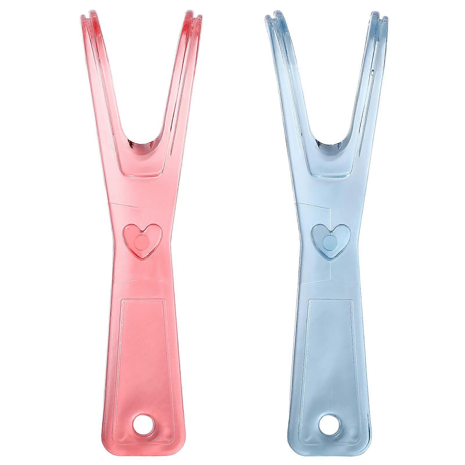 2pcs Dental Floss Holder Dental Flosser Plastic Floss Dispenser Dental Floss Replacement Rack