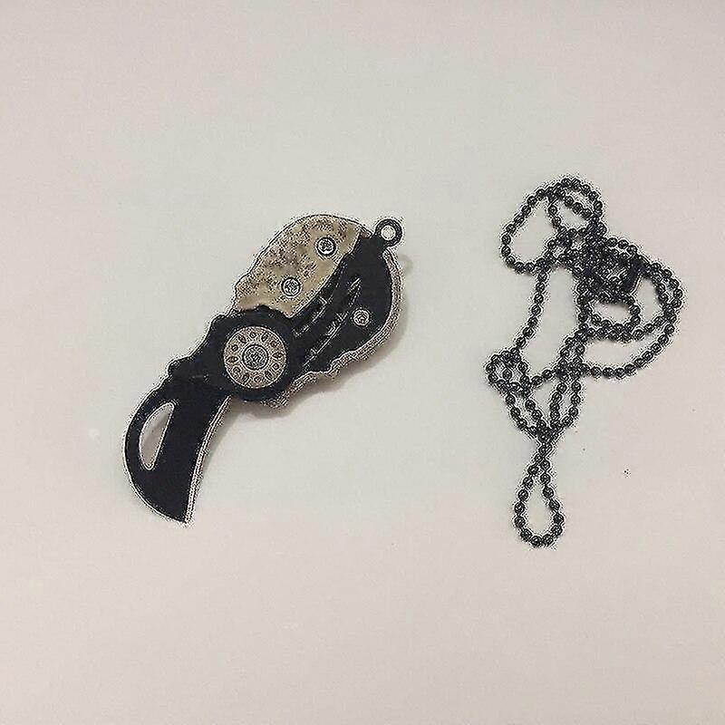 toy sports edc vintage skull necklace outdoor pocket mini cutting knif