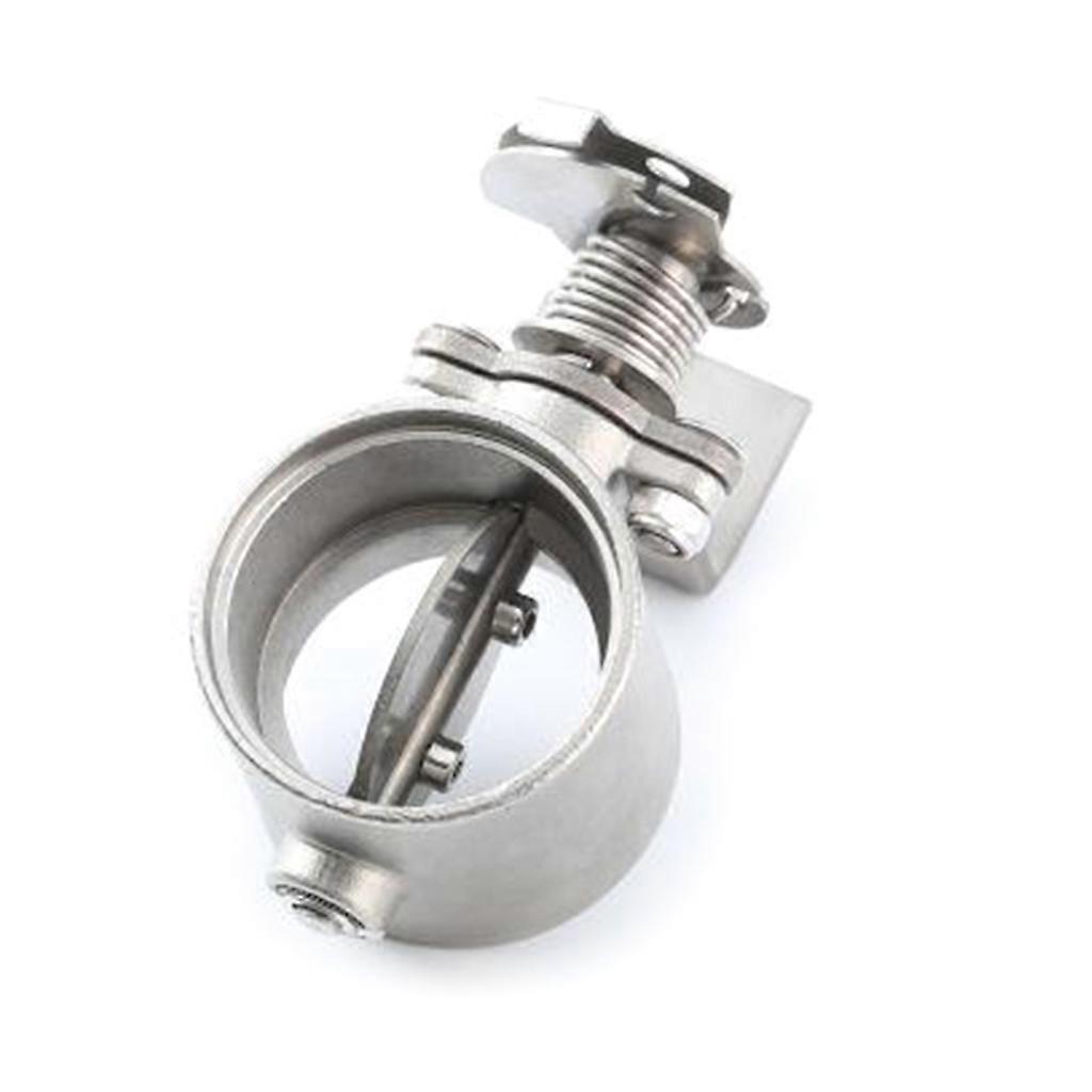  2 rustfritt stål Headers Pipe Elektrisk eksos Cutout ON / OFF ventil