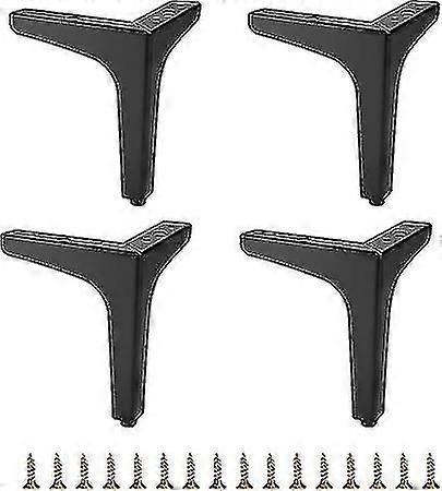 15 سنتيمتر أرجل أريكة معدنية 4 قطع أريكة الساقين استبدال الناهض الساقين، أسود