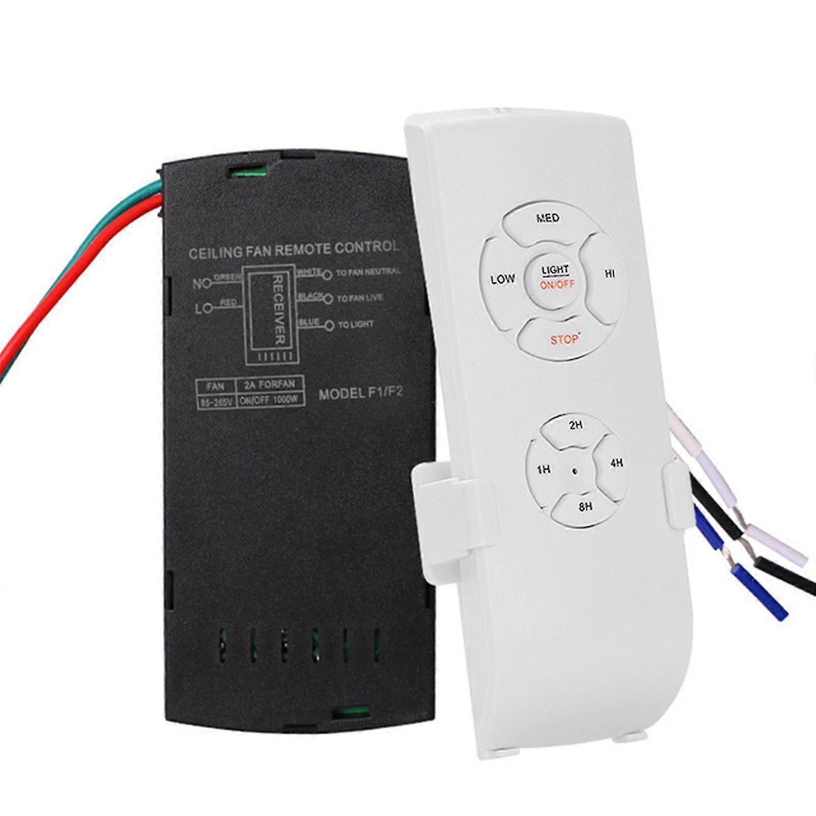 15m Ceiling Fan Lamp Light Timing Wireless Remote Control Receiver Kit Universal