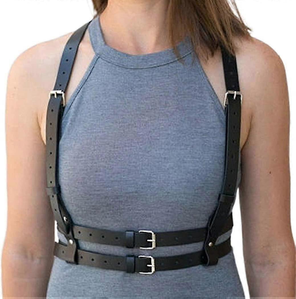 فاسق الخصر تسخير الحزام، أزياء سلسلة الجسم، أسود القوطية الهذيان قابل للتعديل مجوهرات الجسم