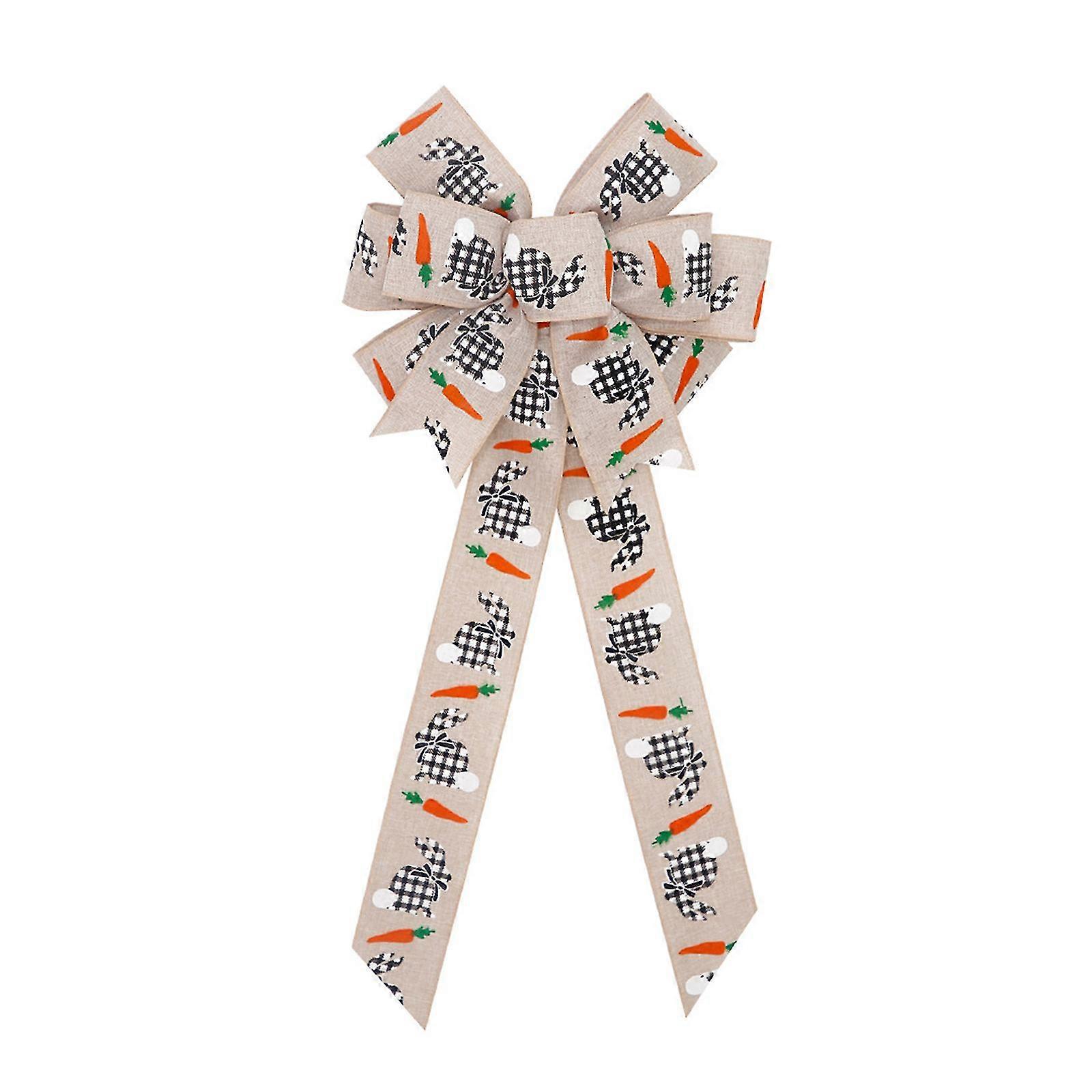 Easter Large Wreath Bow With Easter Eggs Easter Door Wall Decoration For Home Decor Easter Party