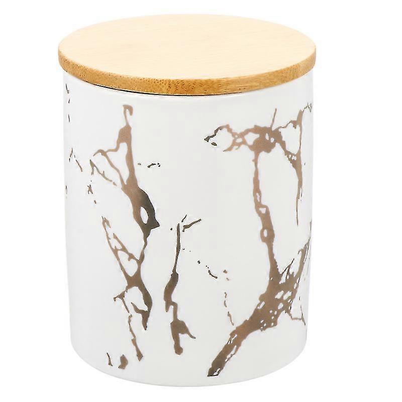 1pc marble grain ceramic sealing can storage can kitchen storage container
