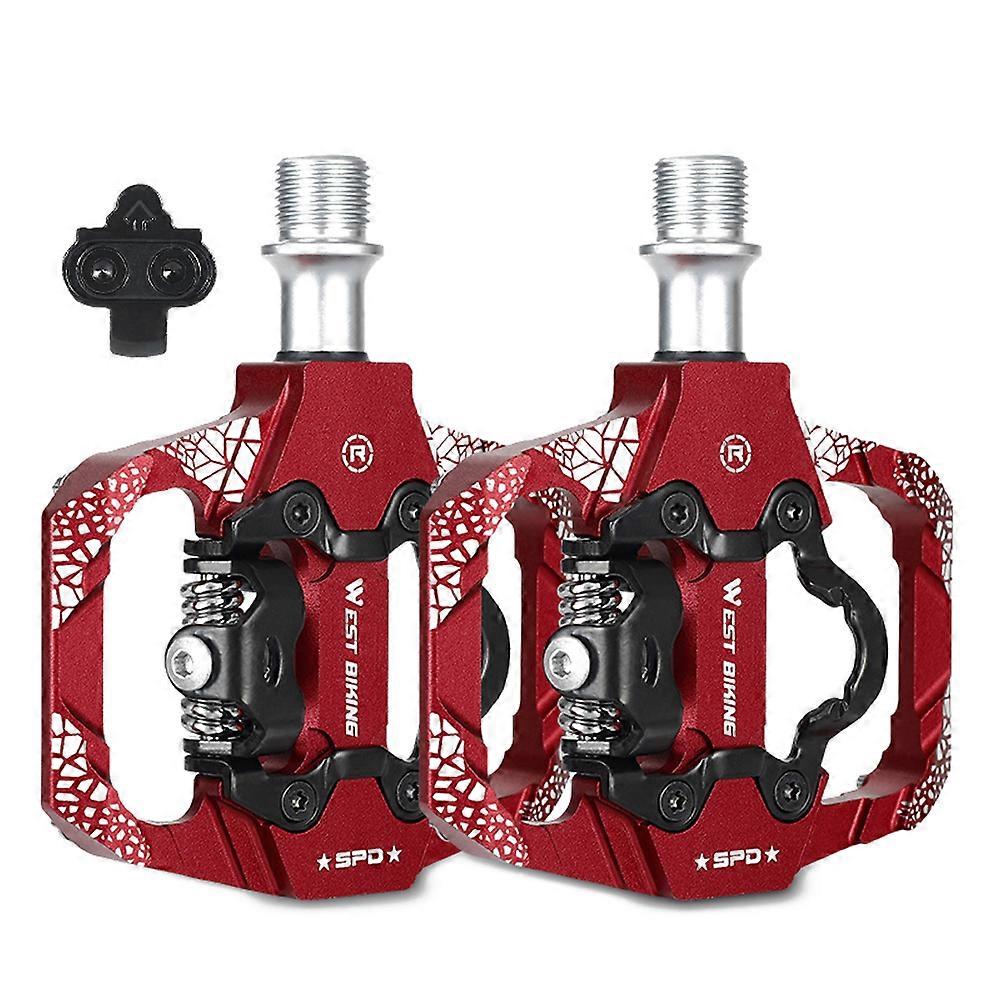 WEST BIKING MTB Bike Pedals Dual Platform Clipless Bicycle Pedals Sealed Bearing for MTB Mountain Road Bikes
