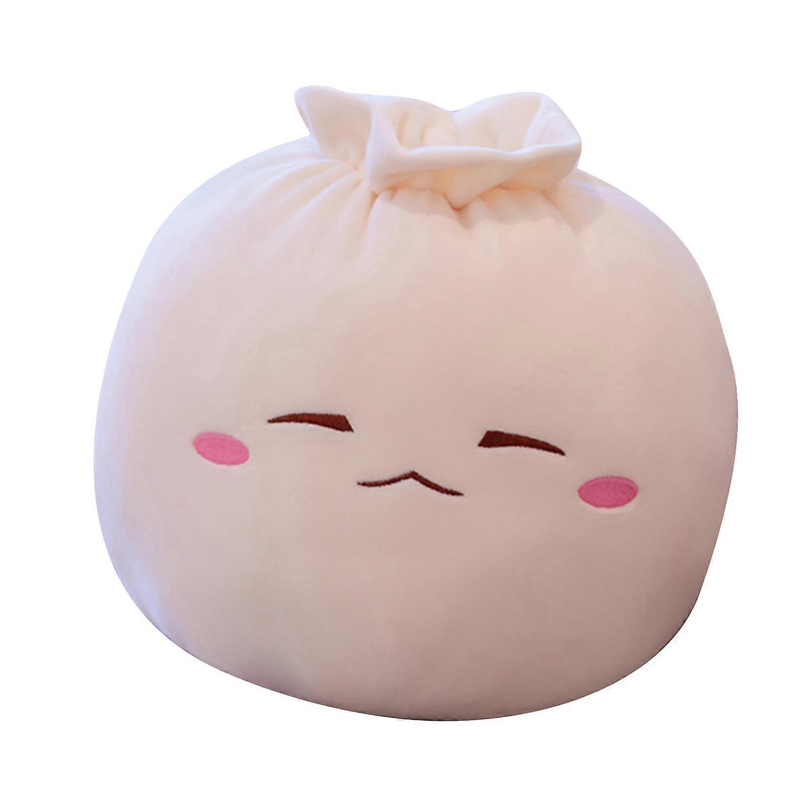 Dumpling Shape Plush Stuffed Toy with Assorted Expressions Super Soft Pillow