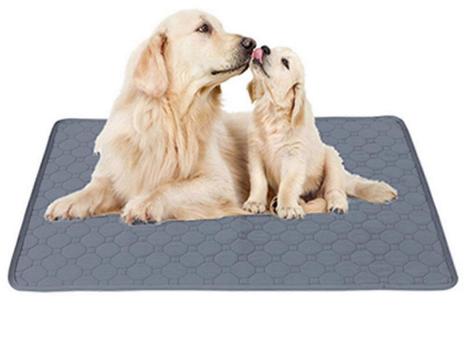 150x90cm Washable Dog Pee Pads Reusable Non-Slip Puppy Pee Training Pads Grey