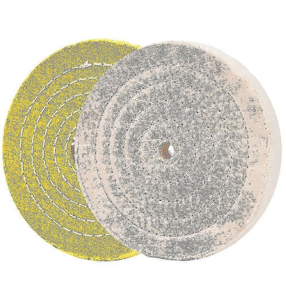 2pcs Polishing Discs Polishing Wheel Kit 150mm Polishing Wheel Set For Table Buffer Polisher With 1 Ty