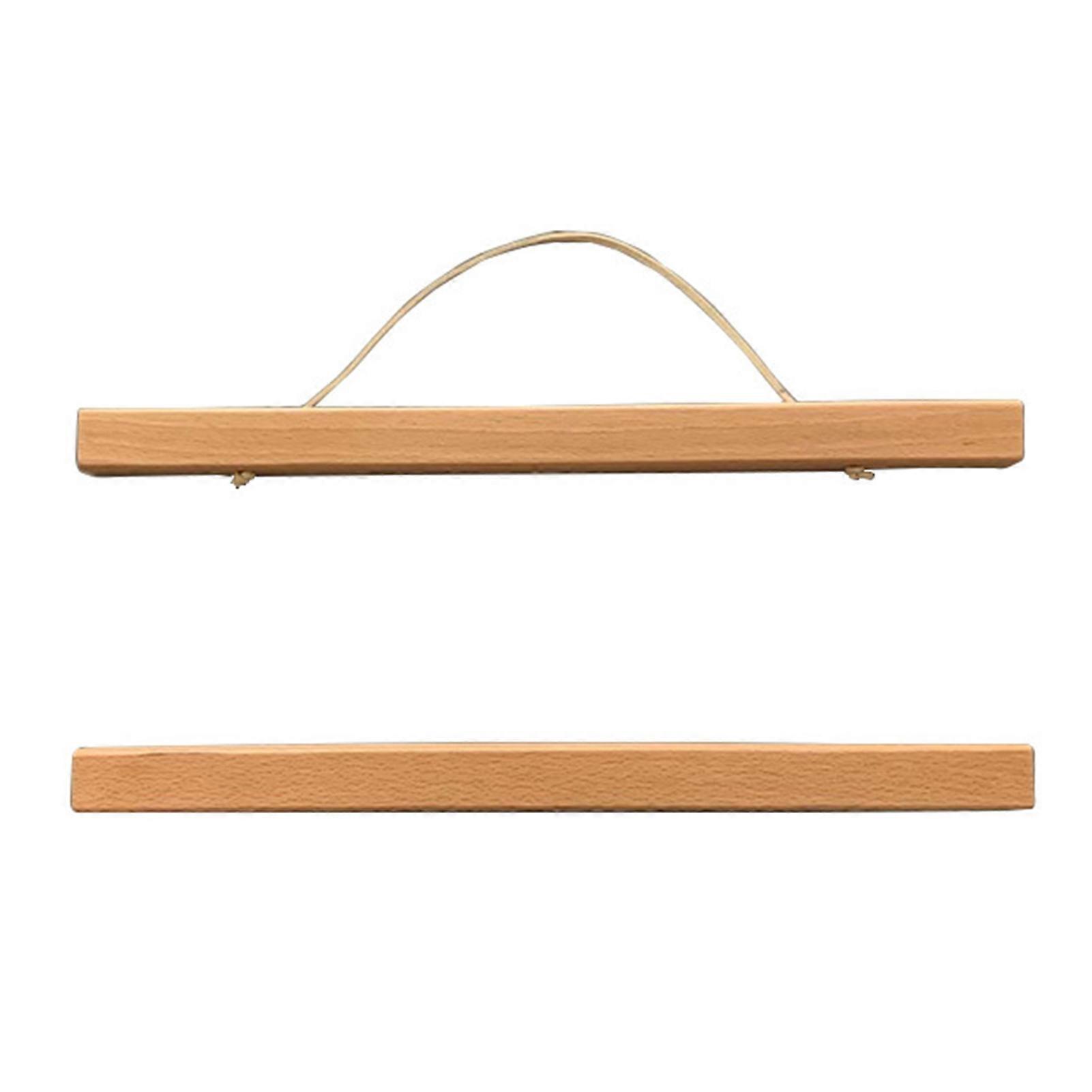 Magnetisk Affischram Teak Vägg Art Poster Scroll Hanger för vardagsrum sovrum