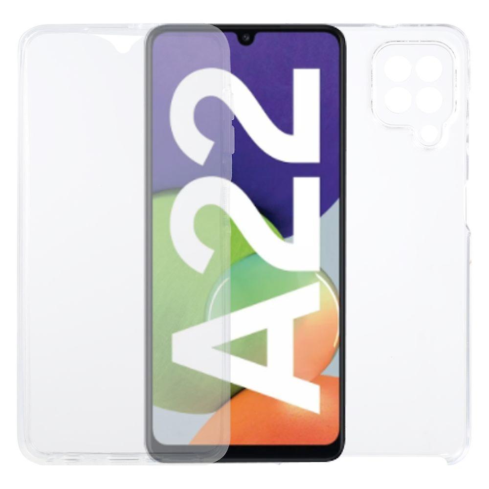适用于三星 Galaxy A22 4G PU/TPU 手机壳透明双面手机壳