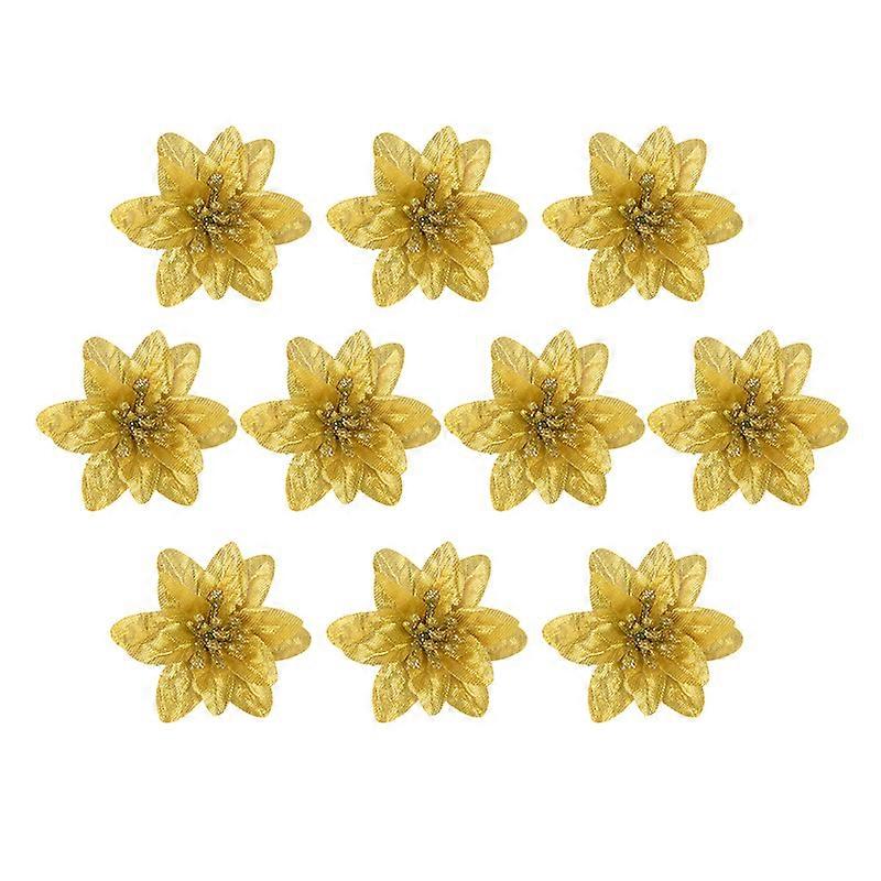 10/20db 6cm-es karácsonyi művirágfej karácsonyfa díszek 2023 Navidad újévi lakberendezés Noel DIY koszorú füzérek