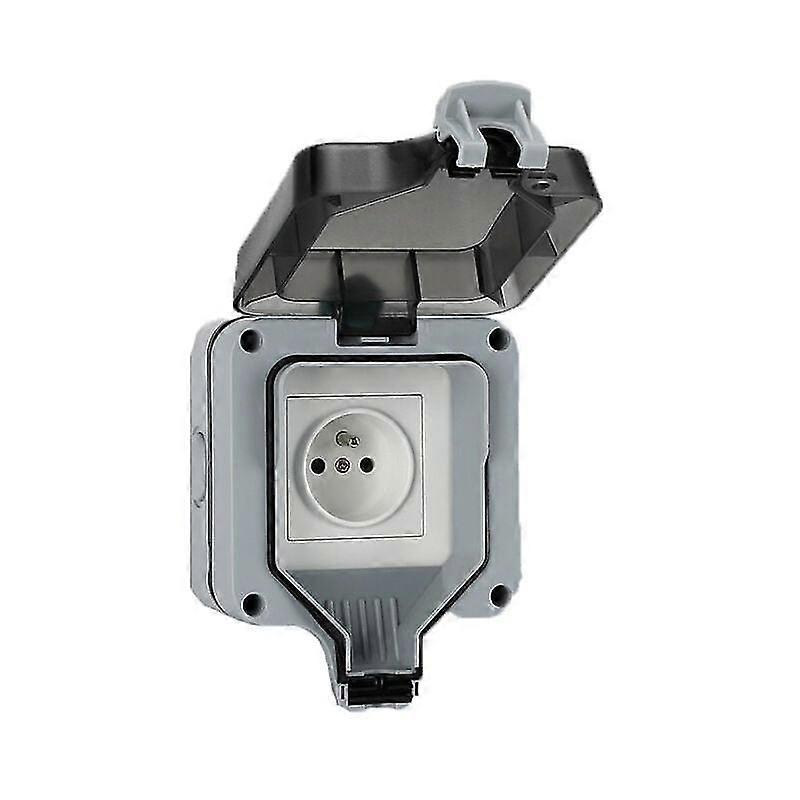 IP66 outdoor splashproof single row pluggable box rainproof waterproof outdoor socket, one hole