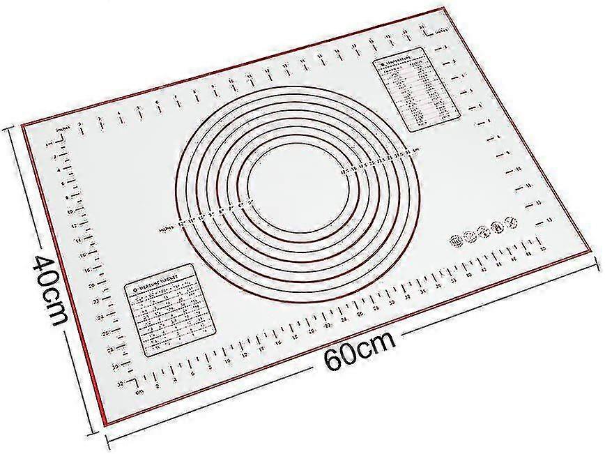 Silicone Mat Baking Mat Silicone Dough Mat Reusable Non-stick Non-slip With Measurement, 60 X 40 Cm
