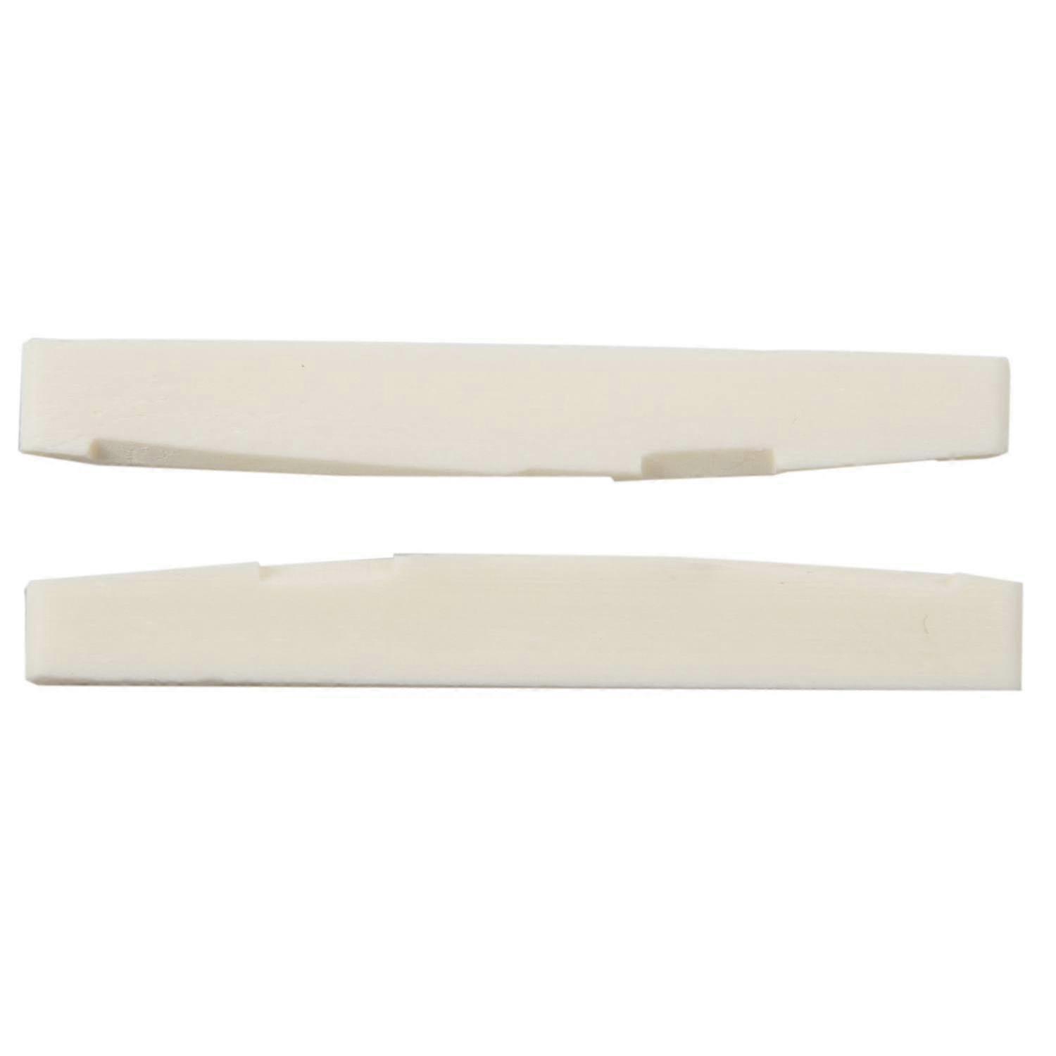 6-strängad akustisk Bone Bridge gitarr slitsad sadel gitarrdelar (förpackning med 2)-L