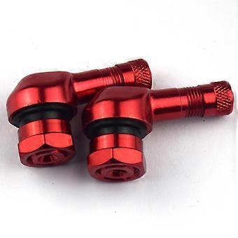 2 x Tire Valve Extension Adapter, Aluminum Alloy (Red) Pneumatic Cap Tire Valve Stem Cap Adapter
