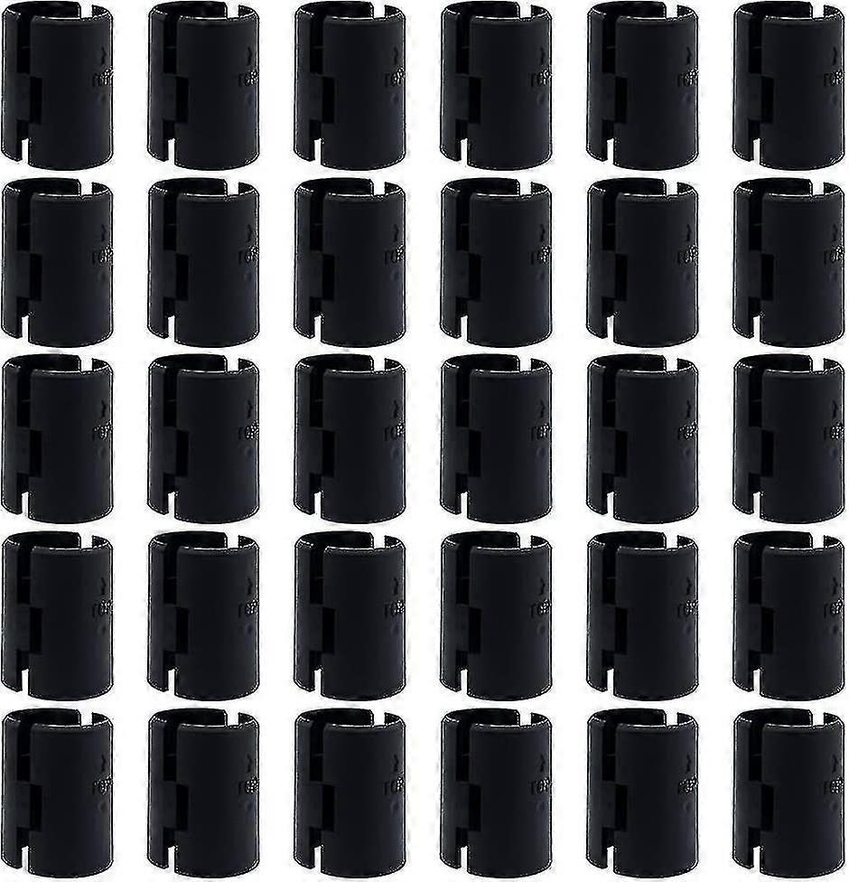 60 Pieces Abs Plastic Shelf Locking Clips With Diameter 25mm For Fixing Or Replacing Shelf Posts Or Tubes - 30 Pairs Black
