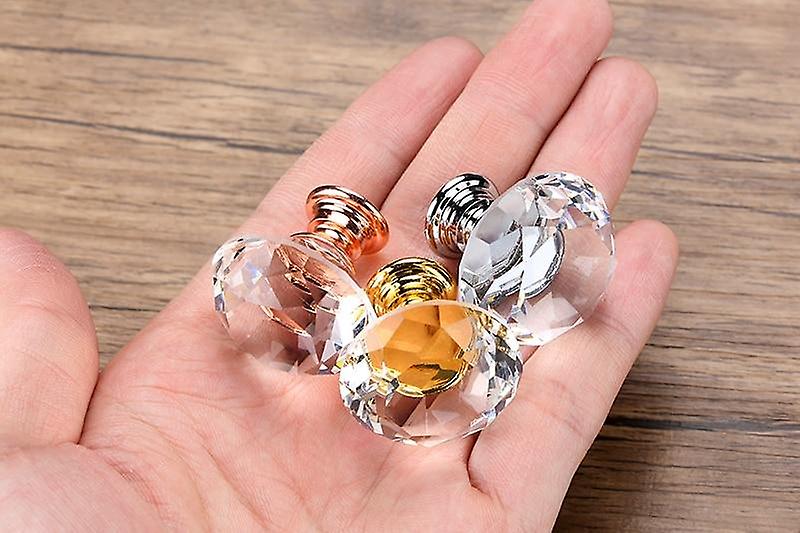 thumbnail image 2 of Modern Crystal Cabinet Pull Handles – Silver U-Shaped Drawer Knobs For Wardrobe 2 of 4