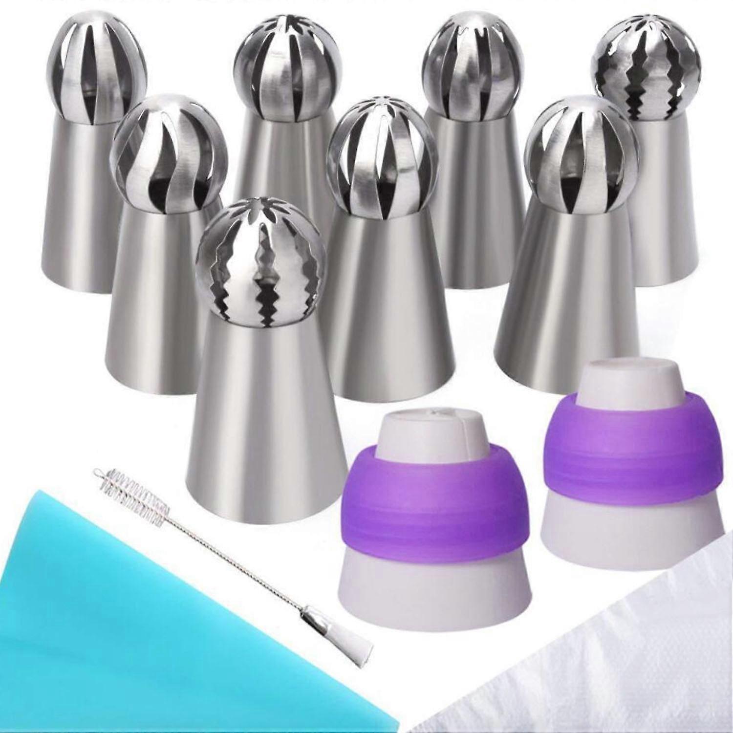 23-piece piping nozzle set with ball shape