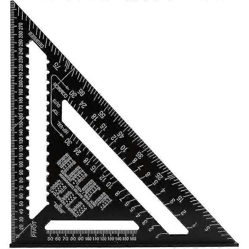 Professional Metric Triangle Square, 300mm High Precision Carpenter's Square, Angle Ruler Carpentry Aluminum Alloy Wood Speed Square Measuring Tool (b