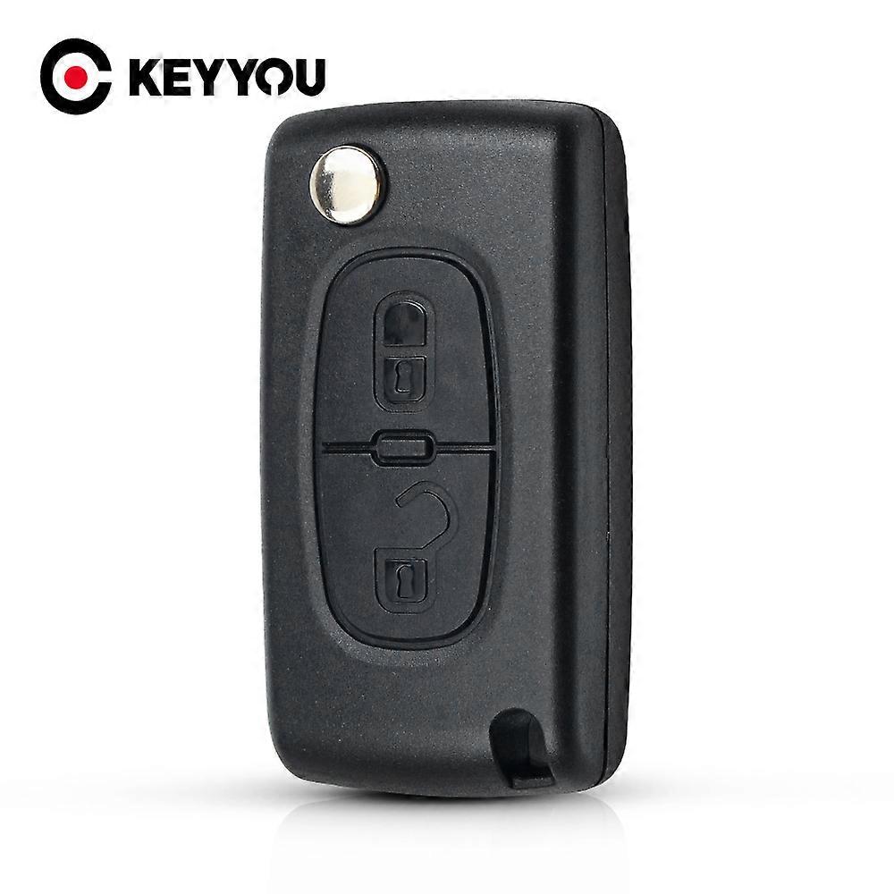 For Citroen C2 C3 C4 C6 Berlingo 2 Button Flip Folding Key Shell Ce0523 VA2 Blade Remote Key Shell Auto
