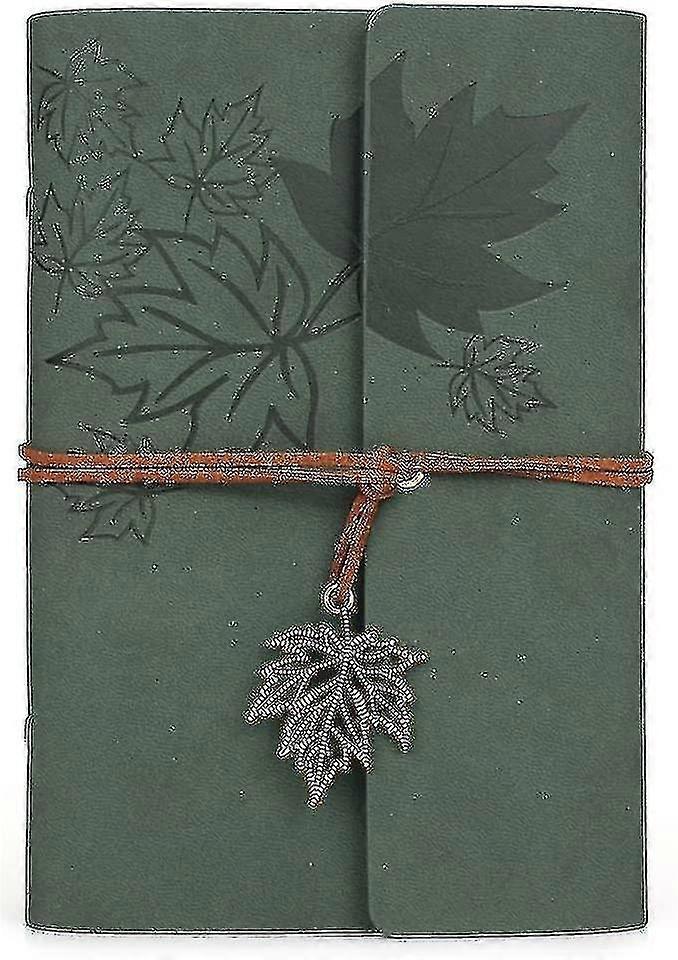 Leather Writing Journal Notebook, Maleden Classic Spiral Bound Notebook Refillable Diary