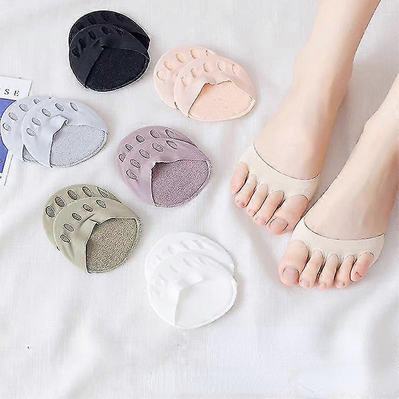 2pairs Five Toes Forefoot Pads For Women High Heels Half Insoles Calluses Corns Foot Pain Care Absorbs Shock Socks Toe Pad Inserts