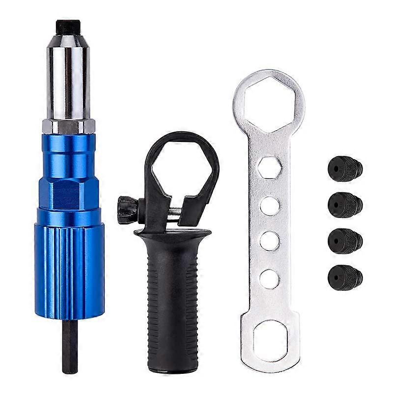Electric Rivet Gun 2.4mm-4.8mm Rivet Nut Gun Drill Adapter Cordless Riveting Tool Insert Nut Pull Rivet Tool
