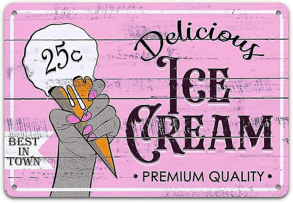 Ice Cream Tin Sign, Don't Let Your Ice Cream Melt While You're Counting Someone Else's Sprinkles Ret