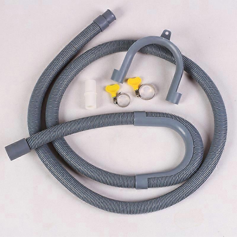 1.5 m Drain Hose for Washing Machines and Dishwashers,  20mm Dishwasher and Washing Machine Hose Extension, Universal Drain Hose Includes Support and