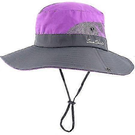 Protection UV Sun Hat à queue de cheval pour femmes