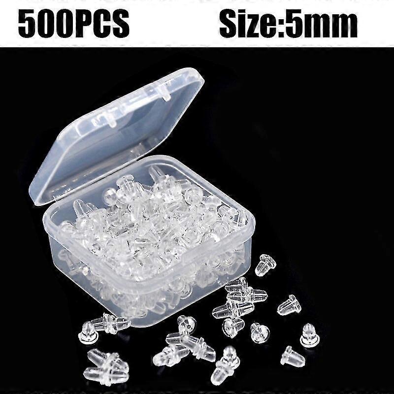 100/500pcs Silicone Rubber Earring Back Stoppers For Stud Earrings Ear Stopper Diy Jewelry Making Earring Findings Accessories