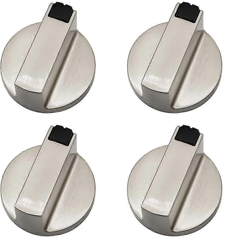 Universal Silver Control Knobs For Ovens, Cookers And Hobs (pack Of 8)