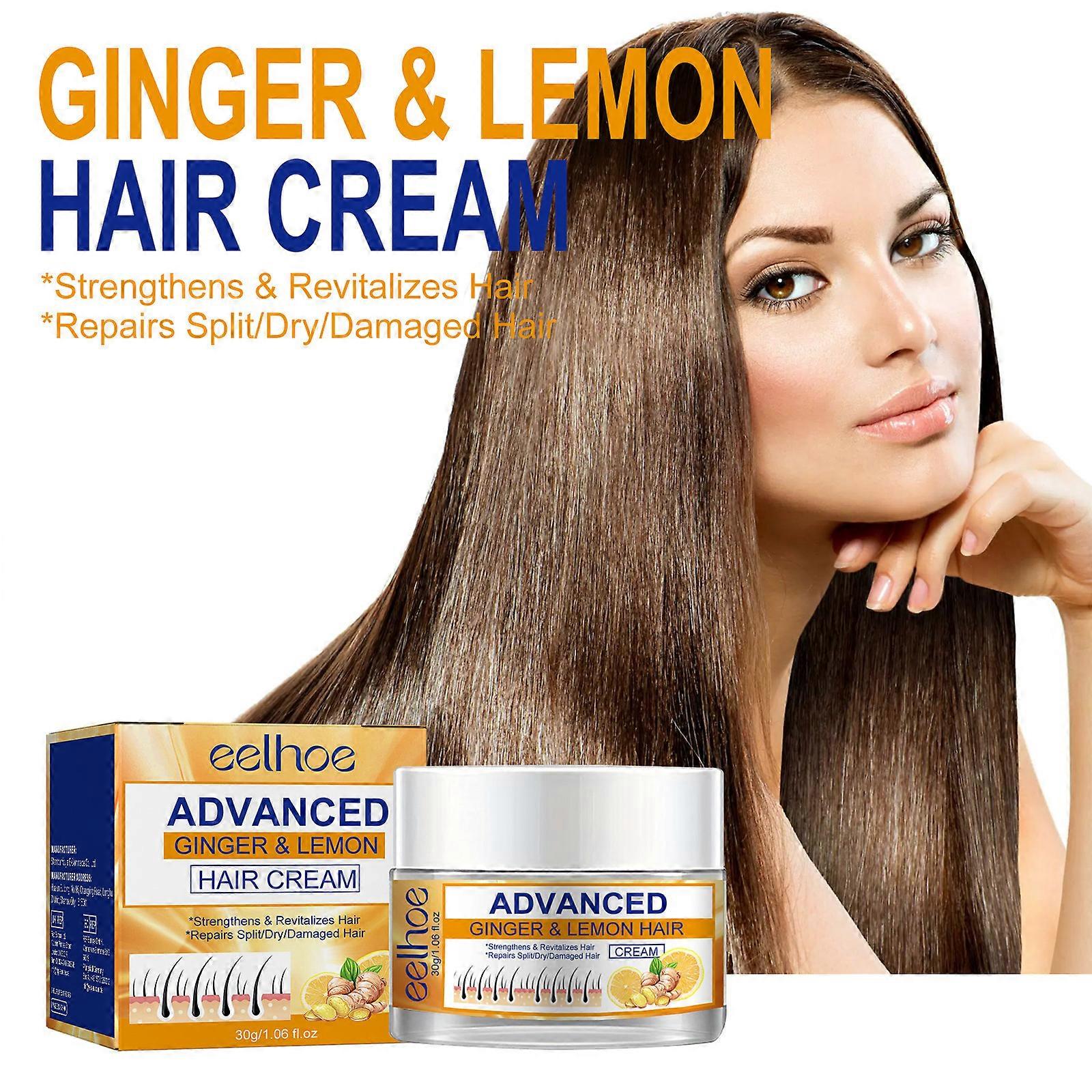 ładny krem do włosów Ginger Lemon do naprawy włosów suchych, wściekłych, gładkich, pielęgnujących włosy do utrwalania i gęstego kremu do włosów