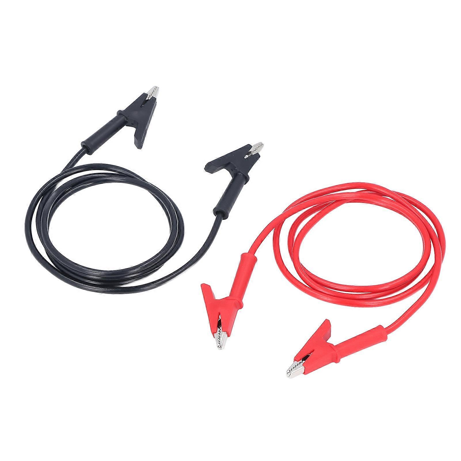 Dual Ended Crocodile Clips Set Test Leads for Electrical Projects Brass Silicone 1 Set