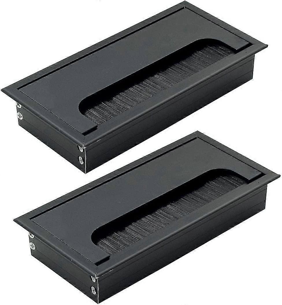 Rectangular Cable Grommet Wire Hole Covers 160mm X 80mm - Pack Of 2