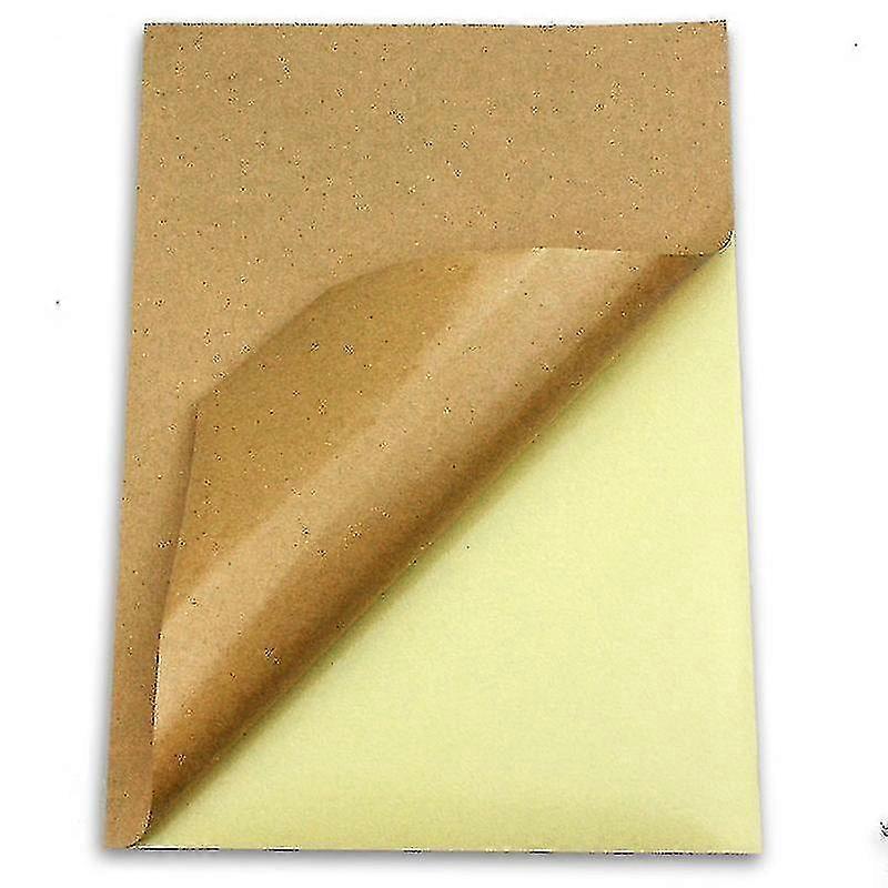 50 Sheets Of A4 Self-adhesive Kraft Paper, Printable Kraft Paper, Suitable For Laser Printers And Inkjet Printers